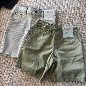 2 NWT toddler boys 5T Cat & Jack Light denim and green Kids Shorts